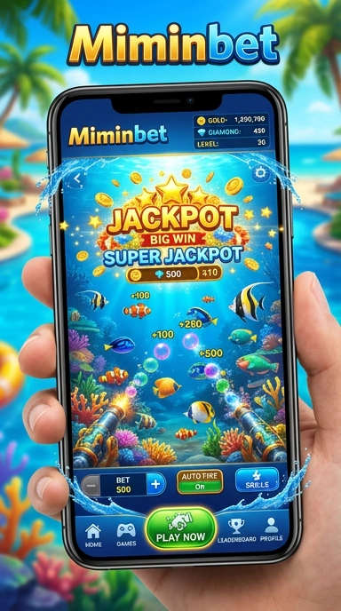 Tampilan utama aplikasi miminbet dengan navigasi mudah.